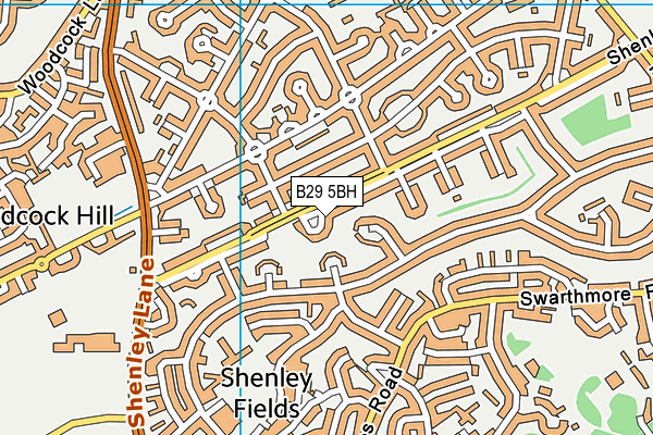 B29 5BH map - OS VectorMap District (Ordnance Survey) B29 5BH map - OS VectorMap District (Ordnance Survey)