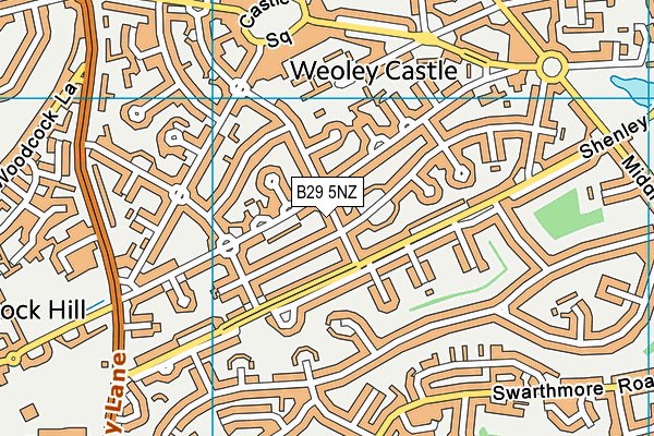 B29 5NZ map - OS VectorMap District (Ordnance Survey) B29 5NZ map - OS VectorMap District (Ordnance Survey)