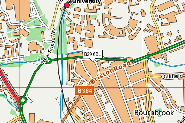 B29 6BL map - OS VectorMap District (Ordnance Survey) B29 6BL map - OS VectorMap District (Ordnance Survey)
