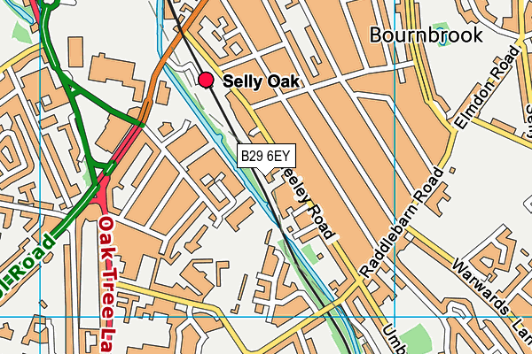 B29 6EY map - OS VectorMap District (Ordnance Survey) B29 6EY map - OS VectorMap District (Ordnance Survey)