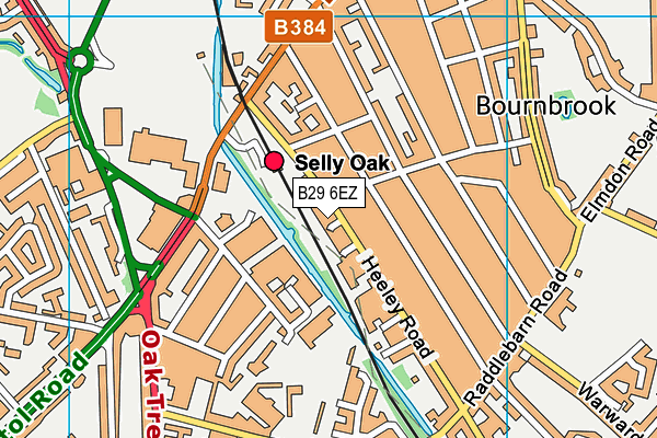 B29 6EZ map - OS VectorMap District (Ordnance Survey) B29 6EZ map - OS VectorMap District (Ordnance Survey)