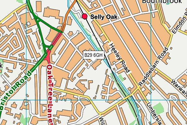 B29 6GH map - OS VectorMap District (Ordnance Survey) B29 6GH map - OS VectorMap District (Ordnance Survey)