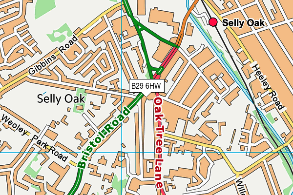 B29 6HW map - OS VectorMap District (Ordnance Survey) B29 6HW map - OS VectorMap District (Ordnance Survey)