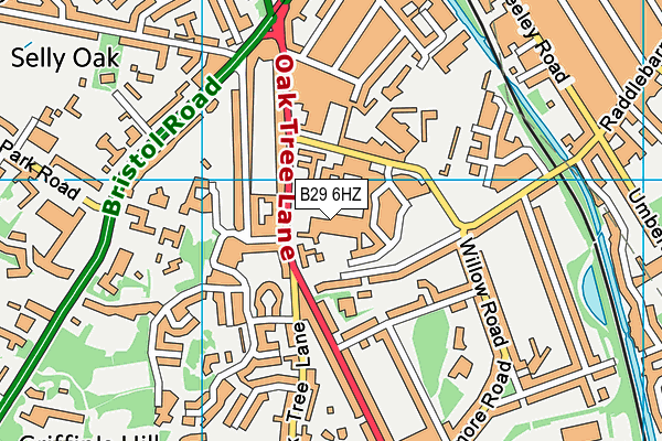 B29 6HZ map - OS VectorMap District (Ordnance Survey) B29 6HZ map - OS VectorMap District (Ordnance Survey)