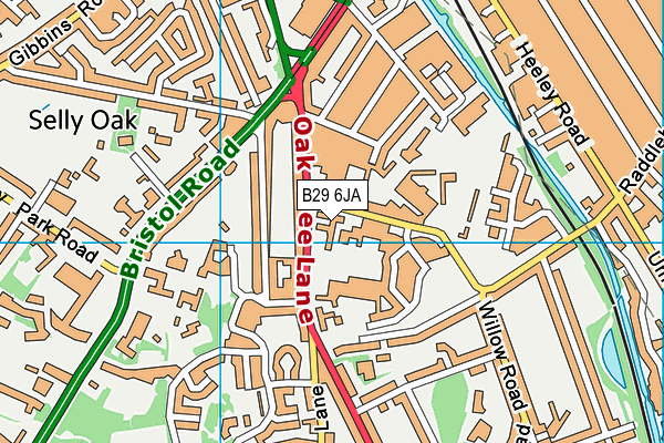 B29 6JA map - OS VectorMap District (Ordnance Survey) B29 6JA map - OS VectorMap District (Ordnance Survey)