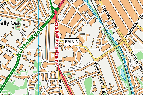 B29 6JB map - OS VectorMap District (Ordnance Survey) B29 6JB map - OS VectorMap District (Ordnance Survey)