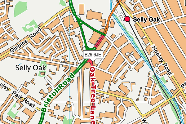 B29 6JE map - OS VectorMap District (Ordnance Survey) B29 6JE map - OS VectorMap District (Ordnance Survey)