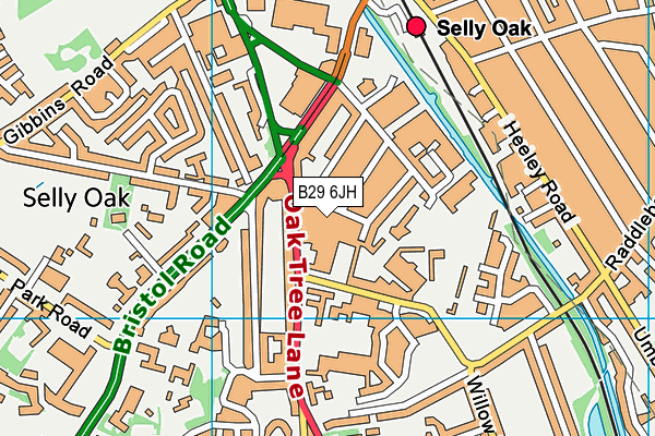 B29 6JH map - OS VectorMap District (Ordnance Survey) B29 6JH map - OS VectorMap District (Ordnance Survey)