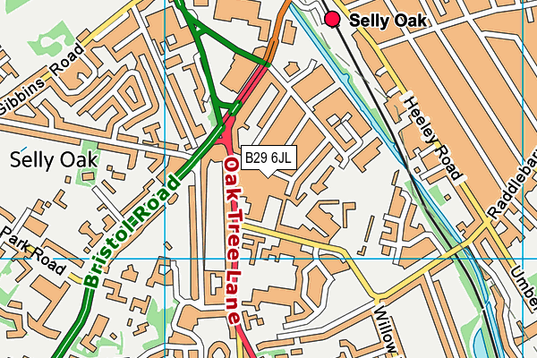 B29 6JL map - OS VectorMap District (Ordnance Survey) B29 6JL map - OS VectorMap District (Ordnance Survey)