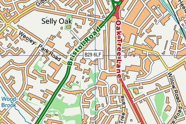 B29 6LF map - OS VectorMap District (Ordnance Survey) B29 6LF map - OS VectorMap District (Ordnance Survey)