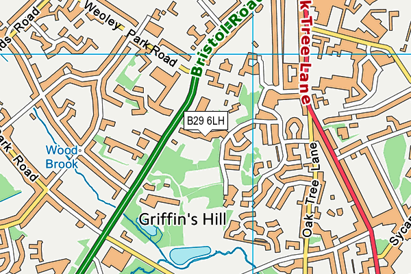 B29 6LH map - OS VectorMap District (Ordnance Survey) B29 6LH map - OS VectorMap District (Ordnance Survey)