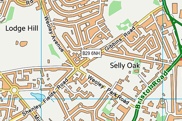 B29 6NH map - OS VectorMap District (Ordnance Survey) B29 6NH map - OS VectorMap District (Ordnance Survey)