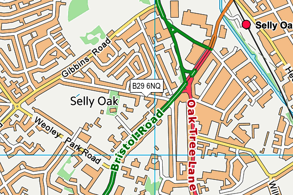 B29 6NQ map - OS VectorMap District (Ordnance Survey) B29 6NQ map - OS VectorMap District (Ordnance Survey)