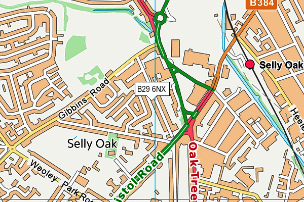 B29 6NX map - OS VectorMap District (Ordnance Survey) B29 6NX map - OS VectorMap District (Ordnance Survey)