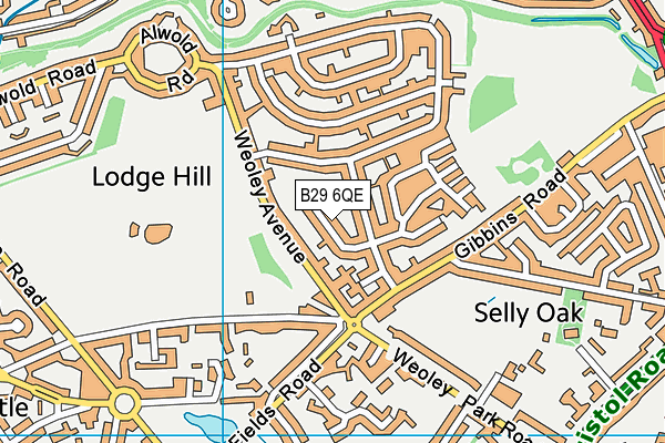 B29 6QE map - OS VectorMap District (Ordnance Survey) B29 6QE map - OS VectorMap District (Ordnance Survey)