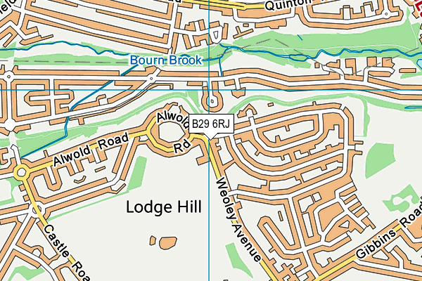 B29 6RJ map - OS VectorMap District (Ordnance Survey) B29 6RJ map - OS VectorMap District (Ordnance Survey)