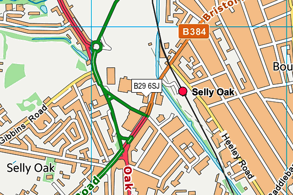 B29 6SJ map - OS VectorMap District (Ordnance Survey) B29 6SJ map - OS VectorMap District (Ordnance Survey)