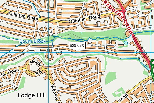 B29 6SX map - OS VectorMap District (Ordnance Survey) B29 6SX map - OS VectorMap District (Ordnance Survey)