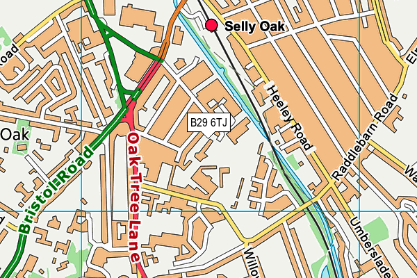 B29 6TJ map - OS VectorMap District (Ordnance Survey) B29 6TJ map - OS VectorMap District (Ordnance Survey)