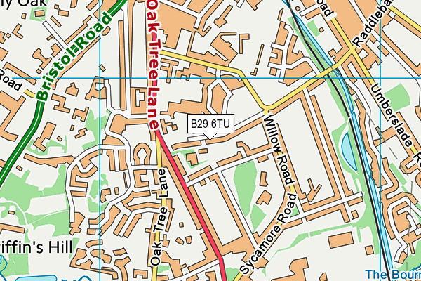 B29 6TU map - OS VectorMap District (Ordnance Survey) B29 6TU map - OS VectorMap District (Ordnance Survey)