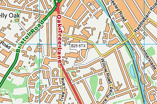B29 6TX map - OS VectorMap District (Ordnance Survey) B29 6TX map - OS VectorMap District (Ordnance Survey)