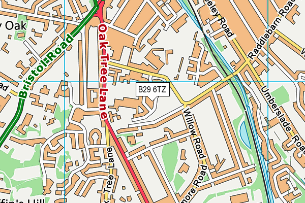 B29 6TZ map - OS VectorMap District (Ordnance Survey) B29 6TZ map - OS VectorMap District (Ordnance Survey)