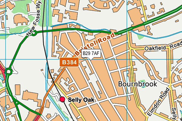 B29 7AF map - OS VectorMap District (Ordnance Survey) B29 7AF map - OS VectorMap District (Ordnance Survey)