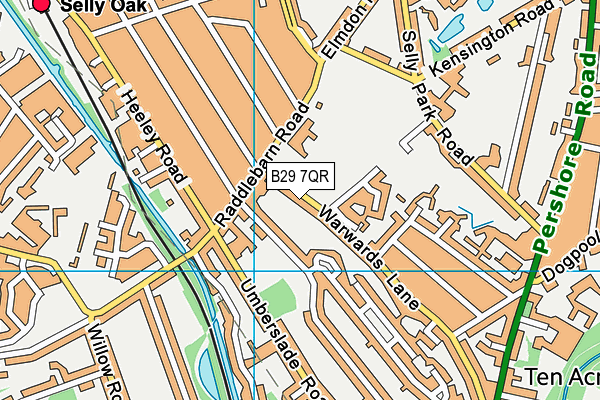 B29 7QR map - OS VectorMap District (Ordnance Survey) B29 7QR map - OS VectorMap District (Ordnance Survey)