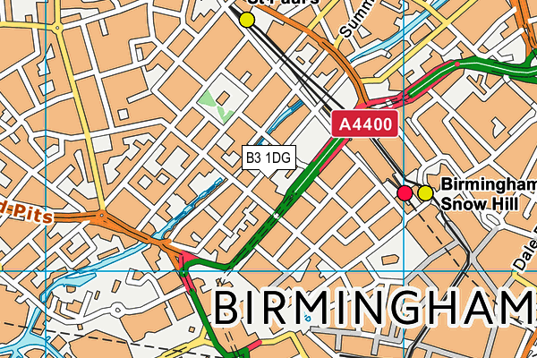 B3 1DG map - OS VectorMap District (Ordnance Survey) B3 1DG map - OS VectorMap District (Ordnance Survey)