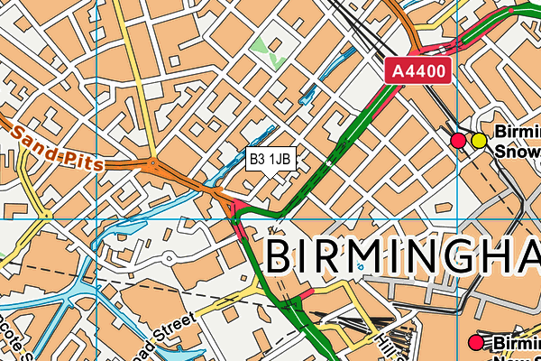 B3 1JB map - OS VectorMap District (Ordnance Survey) B3 1JB map - OS VectorMap District (Ordnance Survey)