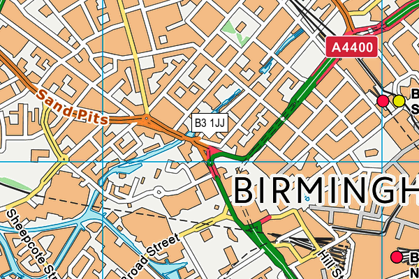 B3 1JJ map - OS VectorMap District (Ordnance Survey) B3 1JJ map - OS VectorMap District (Ordnance Survey)