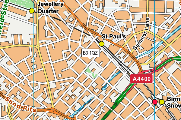 B3 1QZ map - OS VectorMap District (Ordnance Survey) B3 1QZ map - OS VectorMap District (Ordnance Survey)