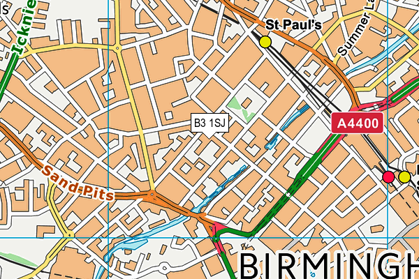 B3 1SJ map - OS VectorMap District (Ordnance Survey) B3 1SJ map - OS VectorMap District (Ordnance Survey)