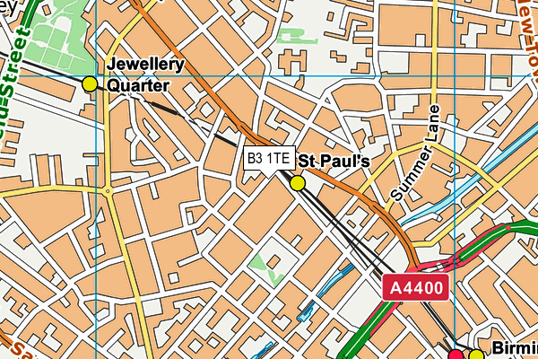 B3 1TE map - OS VectorMap District (Ordnance Survey) B3 1TE map - OS VectorMap District (Ordnance Survey)