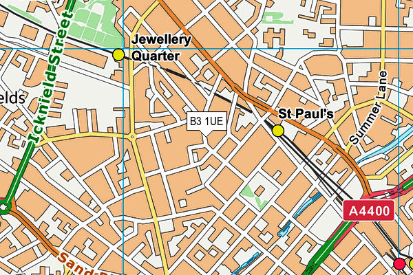 B3 1UE map - OS VectorMap District (Ordnance Survey) B3 1UE map - OS VectorMap District (Ordnance Survey)