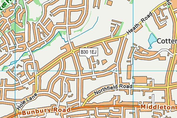 B30 1EJ map - OS VectorMap District (Ordnance Survey) B30 1EJ map - OS VectorMap District (Ordnance Survey)