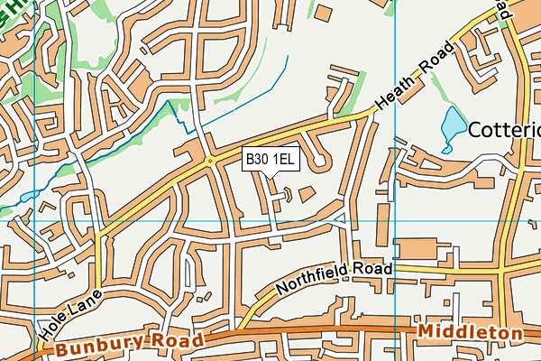 B30 1EL map - OS VectorMap District (Ordnance Survey) B30 1EL map - OS VectorMap District (Ordnance Survey)