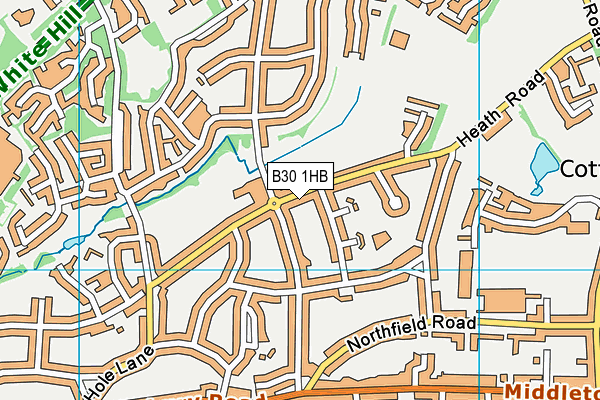 B30 1HB map - OS VectorMap District (Ordnance Survey) B30 1HB map - OS VectorMap District (Ordnance Survey)