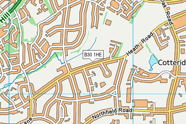 B30 1HE map - OS VectorMap District (Ordnance Survey) B30 1HE map - OS VectorMap District (Ordnance Survey)