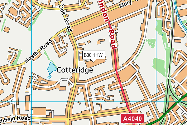 B30 1HW map - OS VectorMap District (Ordnance Survey) B30 1HW map - OS VectorMap District (Ordnance Survey)