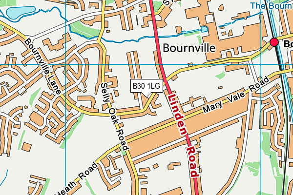 B30 1LG map - OS VectorMap District (Ordnance Survey) B30 1LG map - OS VectorMap District (Ordnance Survey)
