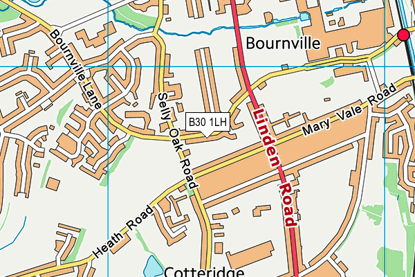 B30 1LH map - OS VectorMap District (Ordnance Survey) B30 1LH map - OS VectorMap District (Ordnance Survey)