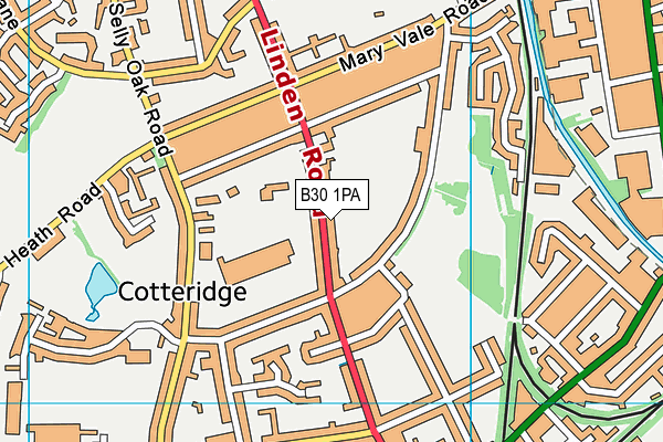 B30 1PA map - OS VectorMap District (Ordnance Survey) B30 1PA map - OS VectorMap District (Ordnance Survey)