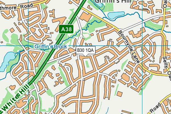 B30 1QA map - OS VectorMap District (Ordnance Survey) B30 1QA map - OS VectorMap District (Ordnance Survey)
