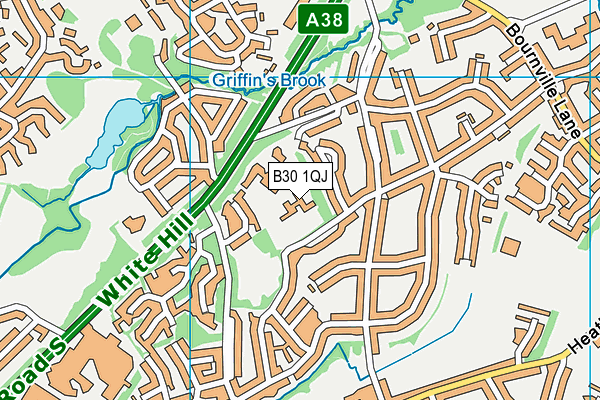 B30 1QJ map - OS VectorMap District (Ordnance Survey) B30 1QJ map - OS VectorMap District (Ordnance Survey)