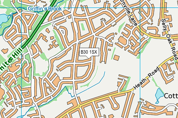 B30 1SX map - OS VectorMap District (Ordnance Survey) B30 1SX map - OS VectorMap District (Ordnance Survey)