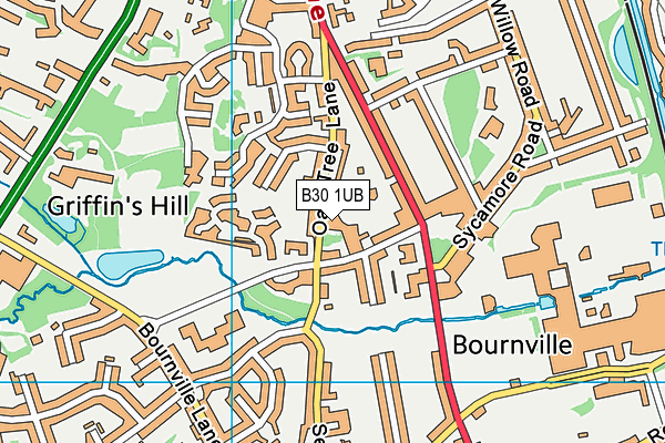 B30 1UB map - OS VectorMap District (Ordnance Survey) B30 1UB map - OS VectorMap District (Ordnance Survey)