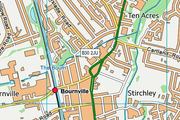 B30 2JU map - OS VectorMap District (Ordnance Survey) B30 2JU map - OS VectorMap District (Ordnance Survey)