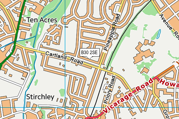 B30 2SE map - OS VectorMap District (Ordnance Survey) B30 2SE map - OS VectorMap District (Ordnance Survey)