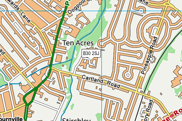 B30 2SJ map - OS VectorMap District (Ordnance Survey) B30 2SJ map - OS VectorMap District (Ordnance Survey)